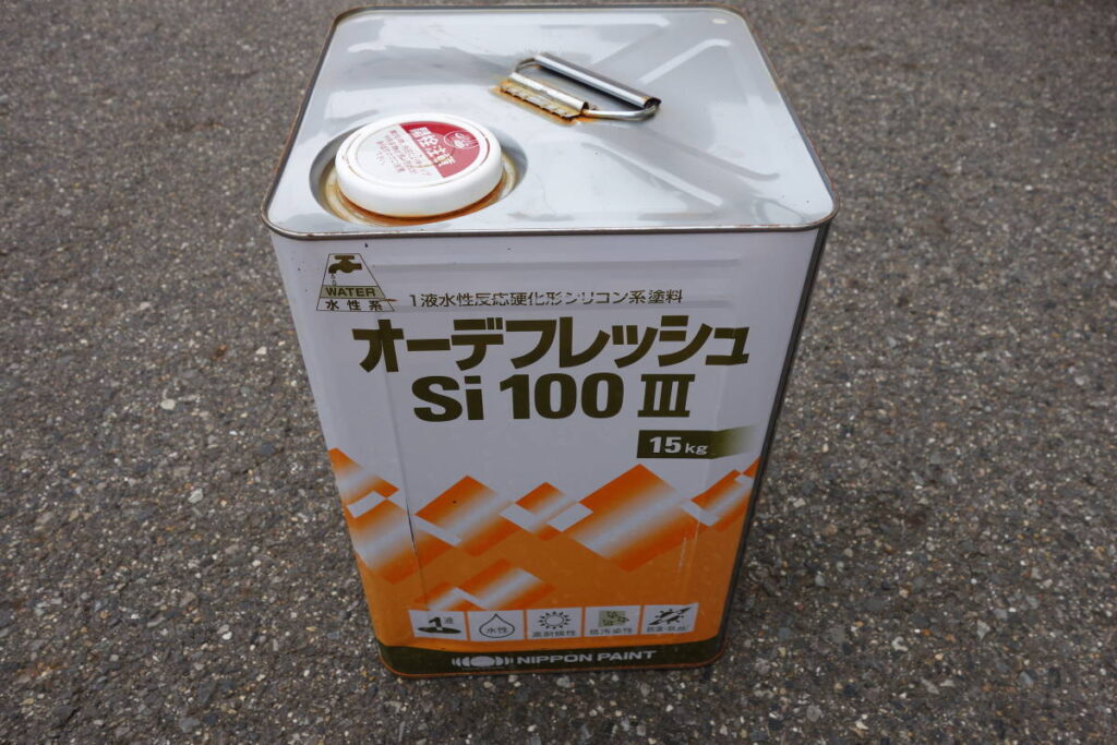 未使用 日本ペイント オーデフレッシュ Si100Ⅲ シリコン系塗料 15kg J22-80B (2019年2月買取)